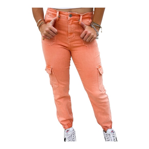 Blakeley Women’s Plus Orange Ankle Cropped Jeans Relaxed Fit Size 4X NWT - Picture 1 of 4